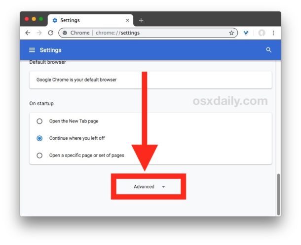 google chrome for mac set google to default search engine